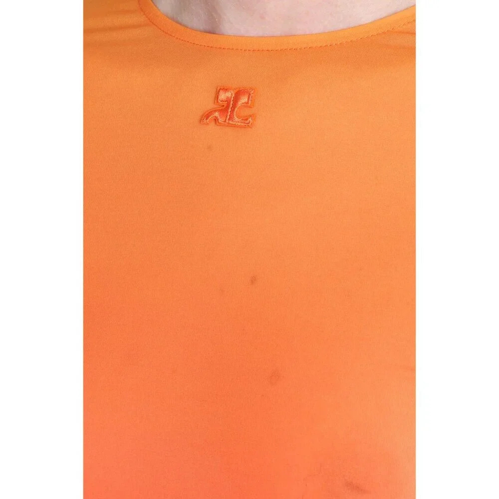 Courreges 2nd Skin Dress In Gradient Sunset in Orange XSmall New Womens Bodycon - Picture 4 of 16